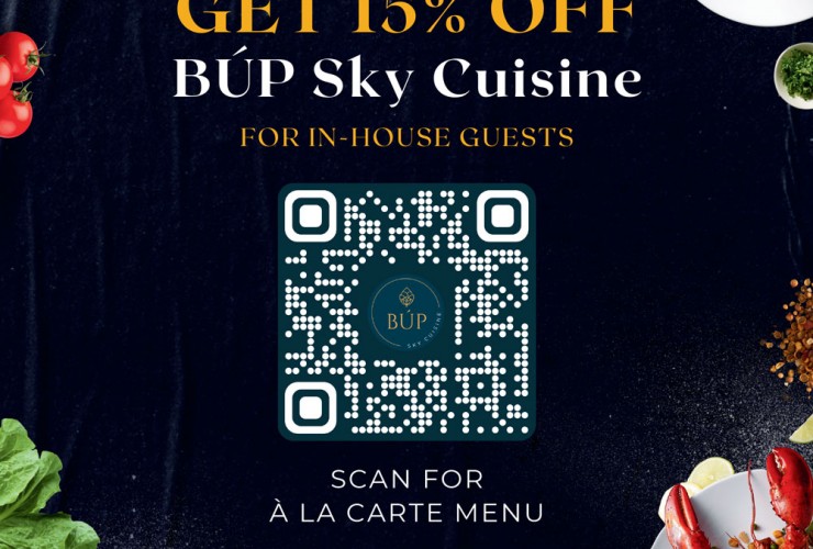 GET 15% OFF BÚP Sky Cuisine when staying at The Odys Boutique Hotel